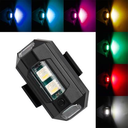 WRADER Aircraft Light for Bikes Helmet Bicycle Number Plate and Drones Led Strobe Light Shower Laser Light