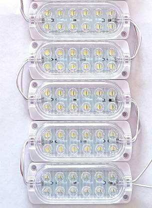 StrawHat DC 24V 3W Waterproof LED Module Light Lamp Bulb Multipurpose Use(White,Pack-5) LED Module Electronic Hobby Kit