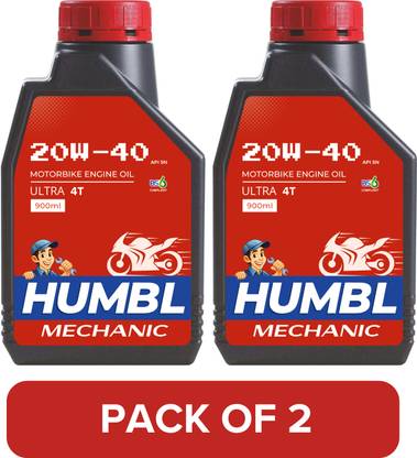 Neosol 9328110111 Humble Mechanic (combo pack of 2) 20w-40 4T Engine Oil for Bikes and scooters Inline Oil Filter