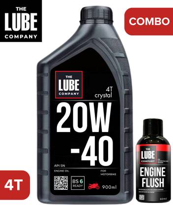PHANTOM TLC Combo | 20W-40 4T Engine oil + Engine Flush | API SN | The Lube Company - Crystal | Engine oil for Motorbikes | High Performance Engine Oil