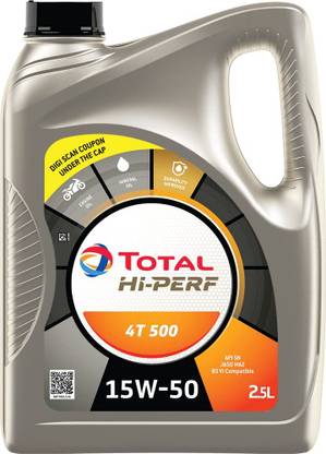 Total Energies Hi-Perf 4T 500 15w50 (2.5L) Hi-Perf 4T 500 15w50 (2.5L) Synthetic Blend Engine Oil