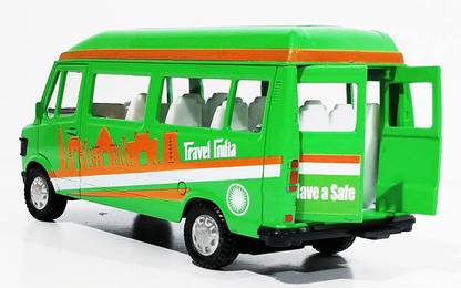 viaan world Travel India TEMPO TRAVELLER (TaiL Gate Open) Kids Toy