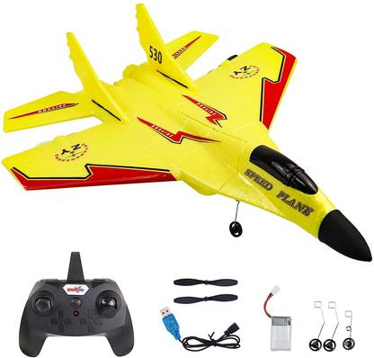 ketkifashion PP Foam Jet Fighter Stunt RC Airplane (multicolour)
