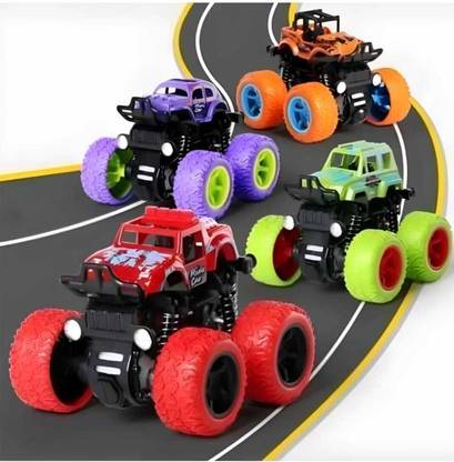 little toys Monster Truck Cars,Push and Go Toy Trucks Friction Powered Cars (Pack of 2 pcs)