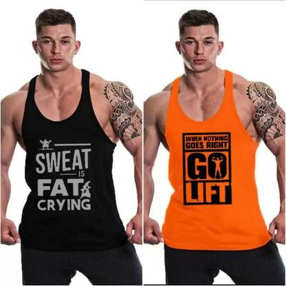 Cotton Fabric Gym Vest