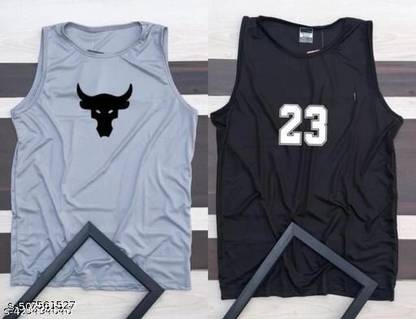 DevilsonS Poly Cotton Fabric Gym Vest