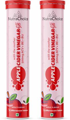 NutraChoice Apple Cider Vinegar with Mother -30 Effervescent Tablets for Weight Loss Vinegar