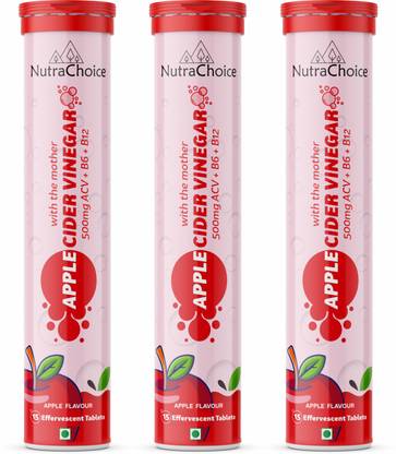 NutraChoice Apple Cider Vinegar with Mother -45 Effervescent Tablets for Weight Loss Vinegar