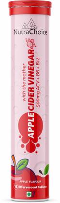 NutraChoice Apple Cider Vinegar for Weight Loss, with Mother -15 Effervescent Tablets Vinegar
