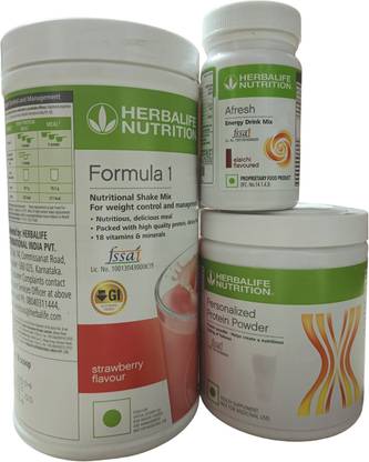 HERBALIFE F1 Strawberry Shake Protein Powder 200g Elaichi Afresh
