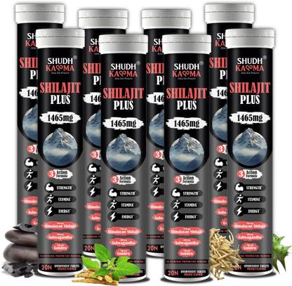Shudh Kaama Himalayan Shilajit (750mg) Effervescent with Ashwagandha, Gokshura & Safed Musli
