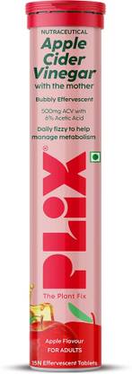 The Plant Fix Plix World's First Apple Cider Vinegar -15 Effervescent Tablets
