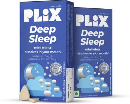 The Plant Fix Plix Deep Sleep 5mg Melatonin Sleeping Pills, Oral Dissolving mints for restful sleep