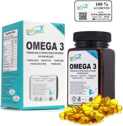 BEST CHOICE Pure Ultra Omega-3 Fatty Acids With 1000mg Fish oil
