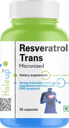 HALEUP Resveratrol Trans micronized Caps, 500 mg, Antiageing II PMS || 30 Caps