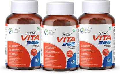 FYTIKA HEALTHCARE PRODUCTS Vita 365, 3 in 1 Multivitamin | For Men, Women - 90 Tablets (Pack of 3)
