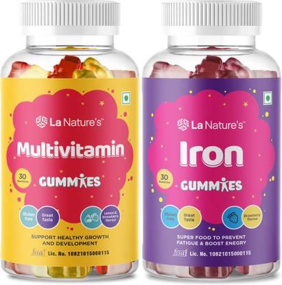 La Natures Multivitamin + Iron Gummies to Boost Immunity ,Maintain Hameglobin Level