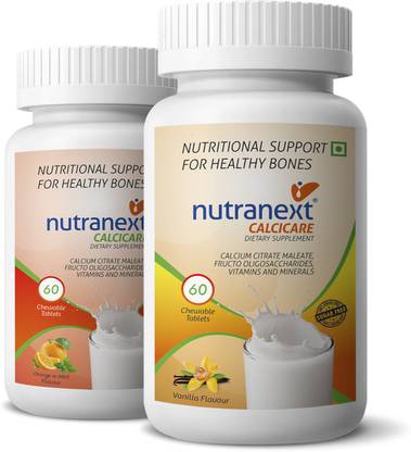 NutraNext Chewable Tablet for Healthy Bones- Combo of 2 Flavours (Veg)