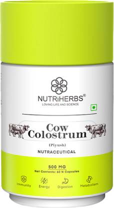 Nutriherbs Cow Colostrum Capsule | Gut Health Supplement & Immunity Booster for Men & Women
