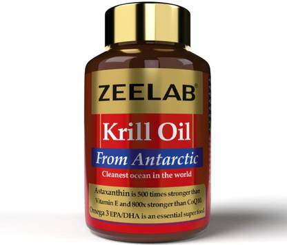 zeelab Krill Oil Capsules | Best Supplement for Muscle Recovery, Bone & Joint Health