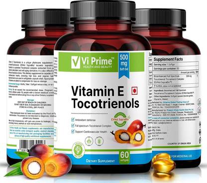 VPrime Vitamin E Tocotrienols 100% Palm|A Multi-Vitamin Tab. for Skin,Hair,Body