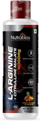 Nutrabliss L-Arginine Liquid 4000mg + Citrulline Malate Nitric Oxide Supports Recovery