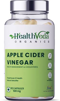 Health Veda Organics Apple Cider Vinegar 500 mg I Weight Loss Management