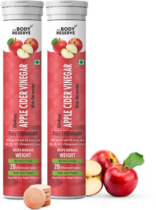 THE BODY RESERVE Apple Cider Vinegar Effervescent Tablet OF Weight Loss With Vitamin B6 &B12 POC2