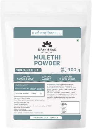 UPANISHAD AYURVEDA Mulethi(Jethimadh) Powder Finely Ground | Cure for Acidity Cold & Cough
