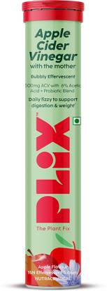 The Plant Fix Plix Probiotic+ Apple Cider Vinegar Effervescent Tablets for Gut Health & Metabolism
