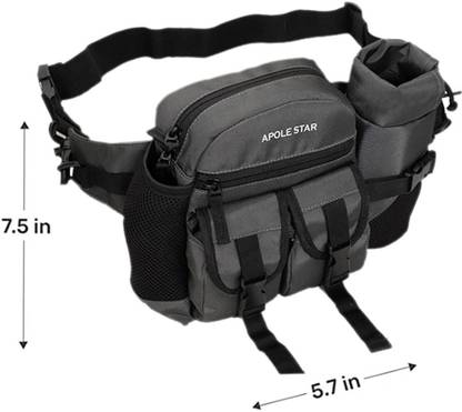 Apolestar Waist Pack with Detachable Bottle Holder - Multi-Utility Waist and Sling Bag for Hiking, Cycling, and Backpacking Unisex Pack Back