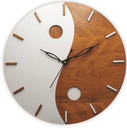 teak wood Analog 30 cm X 30 cm Wall Clock