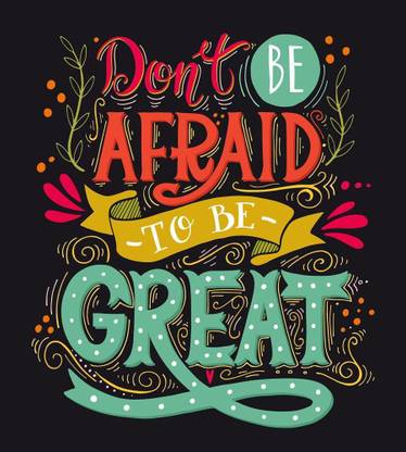 Pitaara Box Don't Be Afraid To Be Great Framed Wall Art Painting Print Canvas 17.8 inch x 16 inch Painting