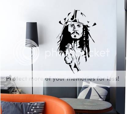 fa creation 56 cm Captain Jack Sparrow Self Adhesive Sticker