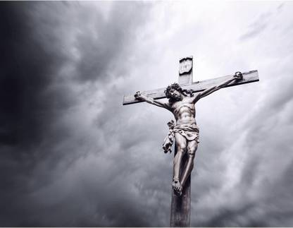 Pitaara Box Crucifixion Of Jesus Christ Framed Wall Art Painting Print Canvas 18 inch x 23.2 inch Painting