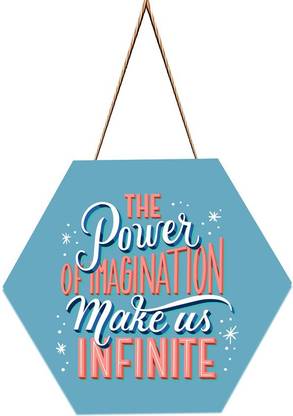 saf The Power Of Imagination Make Us Infinite,Motivational,UV Textured Wall Hanging