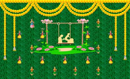 classyprints Cradle Ceremony, Baby Naming Ceremony Design Backdrop