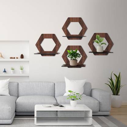 Sage Wall Mounted Shelf for Living Room Stylish MDF Floating Shelf Wooden Wall Shelf