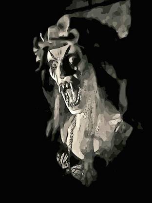 Artzfolio Victorian Vampire Framed Art Print Canvas 16 inch x 12 inch Painting