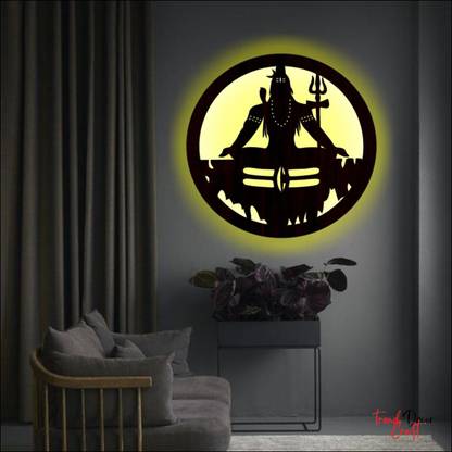trendDecor Craft Mahadev Shiv Ji Neon LED Light Wall Hanging | Wall Decorative Item