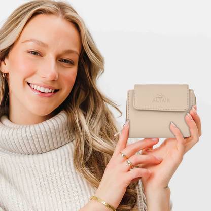 Altair Women Casual Beige Artificial Leather Wallet