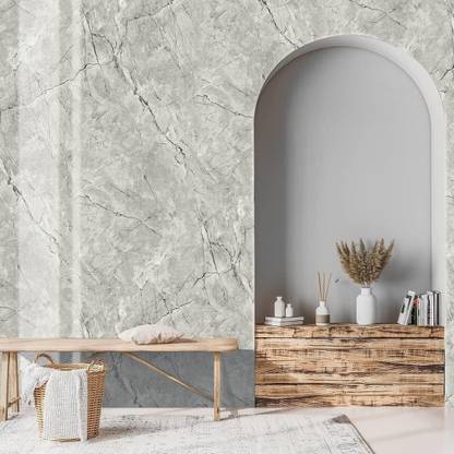 Veki Foils Decorative Grey Wallpaper