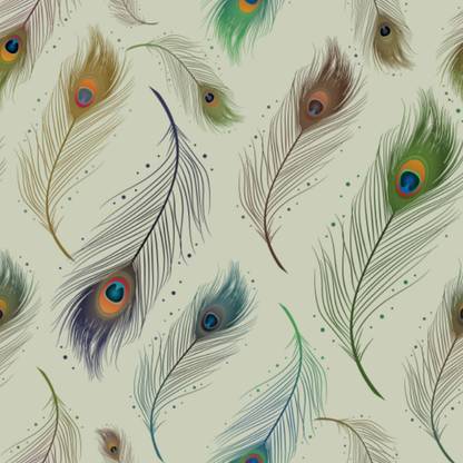 PrintCrown Vinyl Decorative Multicolor Wallpaper