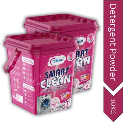 EROSKET Bright Like New Matic Front/Top Load Smart Clean Pink Detergent Powder 10kg Detergent Powder (Fresh)