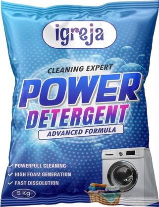 IGREJA Bright Like New Front/Top Load Cleaning Expert Blue Detergent Powder 5 kg Detergent Powder (Fresh)