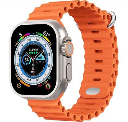 VIKTOP 8 Ultra Smart Watch HD 1.99 Inch Display Smartwatch (Orange Strap, Free Size) Smartwatch