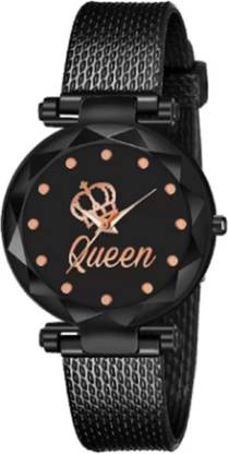 New Queen Dial and PU Strap Analog Watch for girls and women Analog Watch  - For Women