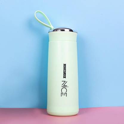 NCE Nice Print Glass Water Bottle with Foodgrade Silicone Plastic | Glass Bottle 500 ml Water Bottle