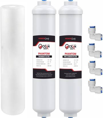 OceanDrop by Phantom Phantom Shediment & Pre Carbon inline Filter With PP Spun for Reverse Osmosis Solid Filter Cartridge