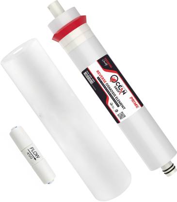 OceanDrop by OceanDrop 100GPD High 2500 to 3000 TDS Membrane for All Type of RO With Spun & FR String Filter Cartridge